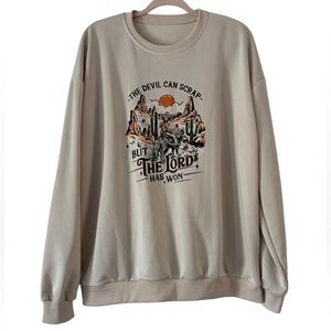 The Devil Can Scrap But The Lord Has Won Women’s Religious Christian Sweatshirt